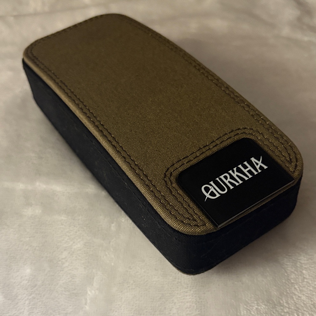 Olive Green And Black Gurkha Branded Travel Cigar Case